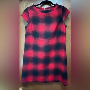 Wool Retro Plaid Dress w/Pockets!